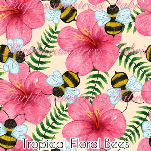 Tropical Floral Bees - Fabric