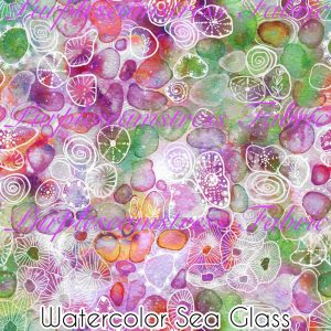Watercolor Sea Glass - Fabric