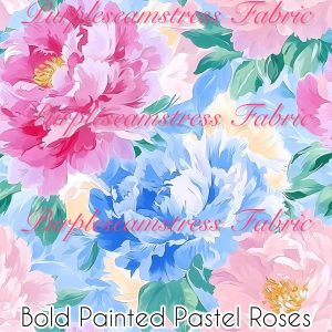 Bold Painted Pastel Roses