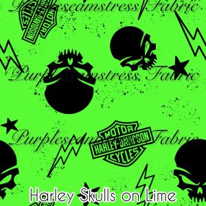 Harley Skulls on Lime