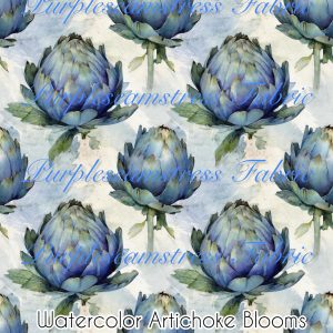 Watercolor Artichoke Blooms