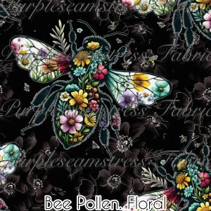 Black Bee Pollen Floral - Fabric