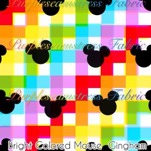 Bright Colored Mouse Gingham