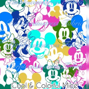 Cool & Colorful Mice - Fabric