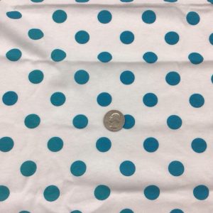 Jade Dots on White Cotton Jersey