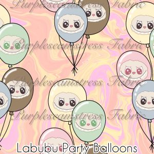 Labubu Party Balloons - Fabric