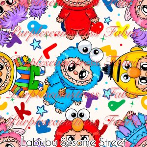 Labubu Sesame Street - Fabric