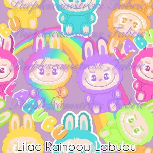 Lilac Rainbow Labubu - Fabric