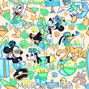 Mouse Beach Pals - Fabric
