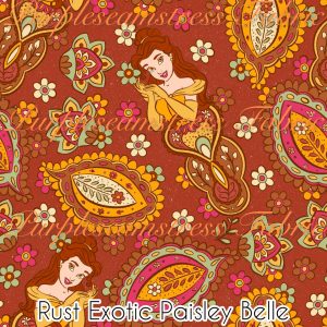 Rust Exotic Paisley Belle - Fabric