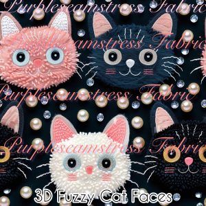 3D Fuzzy Cat Faces