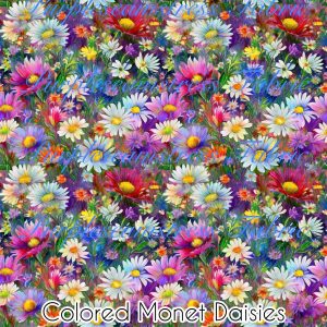 Colored Monet Daisies