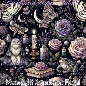 Moonlight Academia Floral - Fabric