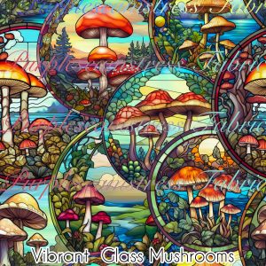 Vibrant Glass Mushrooms