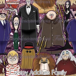 Creepy Addams Family - Fabric