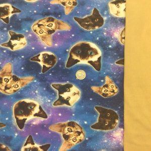 Kitty Faces in Space Cotton Lycra BUNDLE