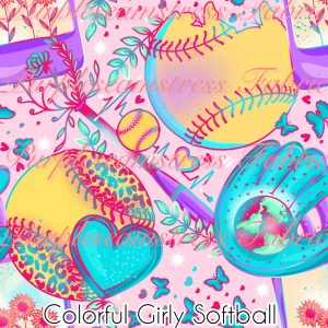 Colorful Girly Softball