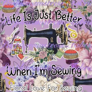 Floral Love For Sewing - Fabric