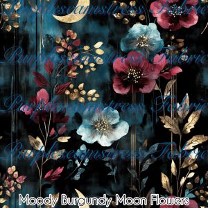 Moody Burgundy Moon Flowers