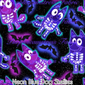 Neon Blue Dog Skellies