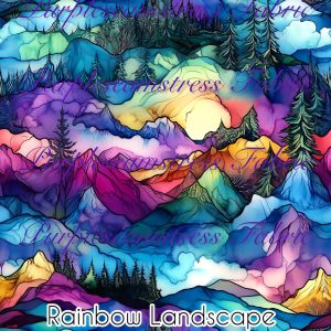 Rainbow Landscape - Fabric