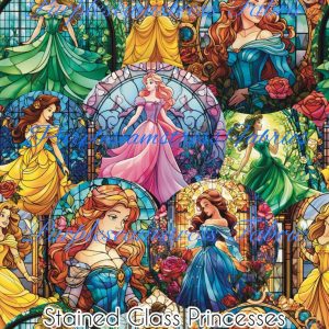Stained Glass Princesses - Fabric