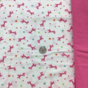 Dots & Giraffes on White Cotton Jersey BUNDLE - C