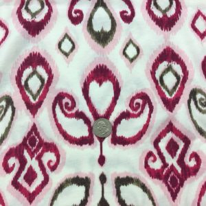 Fuzzy Geometric Shapes on White Cotton Jersey - C