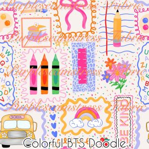 Colorful BTS Doodle