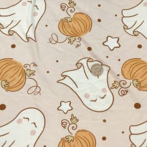 Cute Pink Ghosts Double Brushed Poly