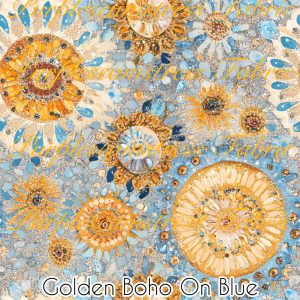 Golden Boho on Blue