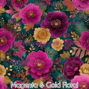 Magenta & Gold Floral