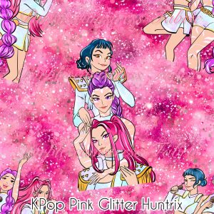 KPop Pink Glitter Huntrix - Fabric