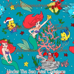 Under The Sea Ariel Christmas - Fabric