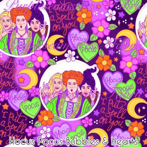 Hocus Pocus Bubbles & Hearts - Fabric