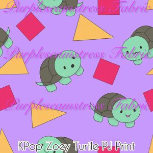 Kpop Zoey Turtle PJ Print - Fabric