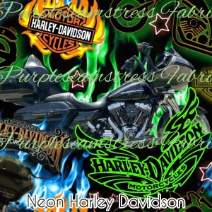 Neon Harley Davidson - Fabric