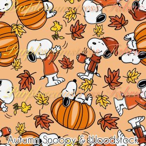 Autumn Snoopy & Woodstock - Fabric