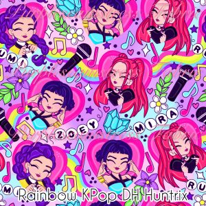 Rainbow KPop DH Huntrix - Fabric