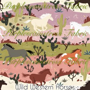 Wild Western Horses - Fabric
