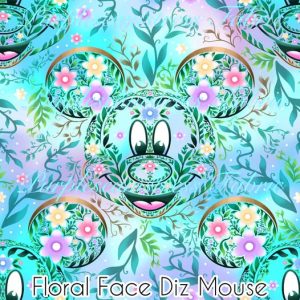 Floral Face Diz Mouse - Fabric