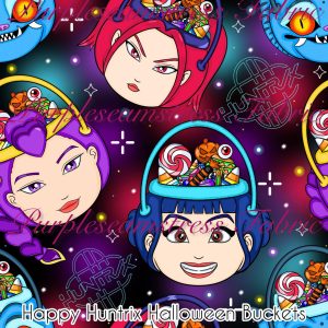 Happy Huntrix Halloween Buckets - Fabric