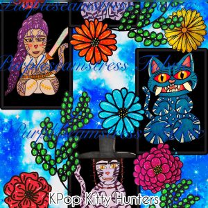 Kpop Kitty Hunters - Fabric