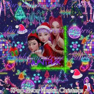 Kpop Neon Huntrix Christmas - Fabric