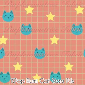 Kpop Rumi Cat Stars Pjs - Fabric