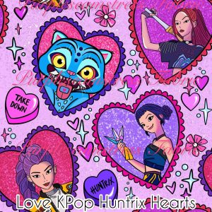 Love Kpop Huntrix Hearts - Fabric