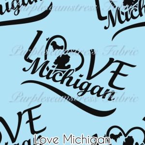 Love Michigan - Fabric