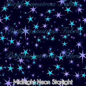 Midnight Neon Starlight - Fabric