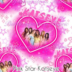 Pink Star Katseye - Fabric
