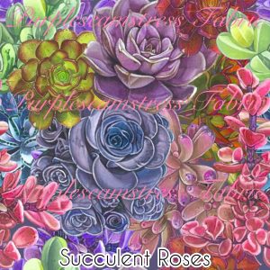 Succulent Roses - Fabric